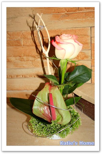 anthurium et rose