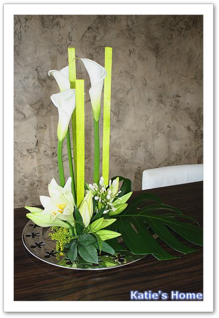 grand centre de table arums